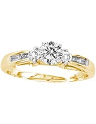 0.75CT DIAMOND 0.45CT ROUND CENTER BRIDAL RING