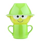 GoolRC 6in1 抗菌 ベビー ボウル マグ カップ スプーンとフォーク　吸盤付き食器セット カエルスタイル