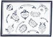 Durable Hand Woven 100% Cotton Silk Screen Print French Placemat 12x18 Inches Set of 6