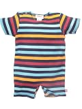 Bold Stripe Romper Bodysuit by Zutano - Multi-colored - 6-12 Mths