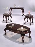 Review TheFurnitureSource  / Cherry Finish 3 PIECE COFFEE TABLE SET Cofee Table & 2 End Tables
