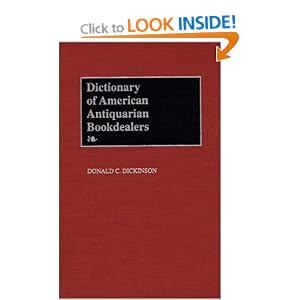 Dictionary of American Antiquarian Bookdealers