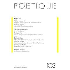 Po�tique, num�ro 103 : Rabelais