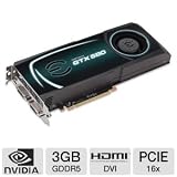 EVGA GeForce GTX 580 3072 MB GDDR5 PCB PCI Express 2.0 2DVI/Mini-HDMI SLI Ready Limited Lifetime Warranty Graphics Card, 03G-P3-1584-AR