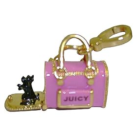 Juicy Couture Pink Yorkie Petcarrier Charm
