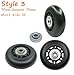 1 Pair Luggage Suitcase Replacement Rubber Wheels (Style 3, 70mmx22mm)（transparent）