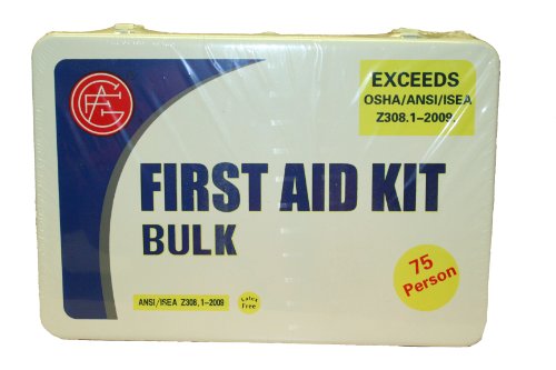 First Voice ANSI-75M 75 Person Metal First Aid Kit with Supplies, 15