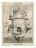 Huge Increase in the Number of Postmen! a Comment on the Pigeon Post Animals Giclee Poster Print, 18x24