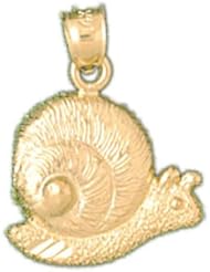 Dazzlers Solid 14k Gold Snail Charm Pendant Available in three colors from jewelsberry (weights: 2.0 grams only)