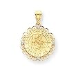 14k & Diamond Saint Christopher Medal Pendant
