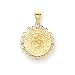14k & Diamond Saint Christopher Medal Pendant