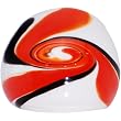 Handmade Orange Marbled Glass Ring
