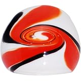 Handmade Orange Marbled Glass Ring