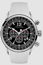 NAUTICA NSR01 CHRONOGRAPH CHRONO WATCH WHITE STRAP N13531G