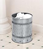 Wastebaskets Bright Chrome, 11in high x 9in in diameter