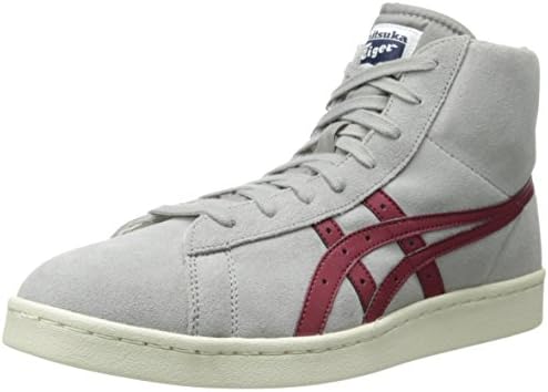Onitsuka Tiger Fabre DC-L Fashion Sneaker,Light Grey/Burgundy,11.5 M US/13 Women's M US