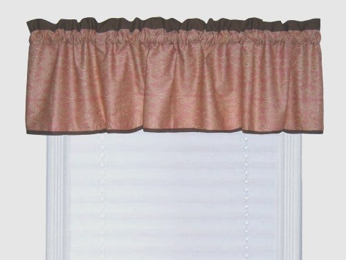 Babykins Rose Pink Paisley Window Valance 18x60