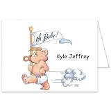 Oh Baby Bear Baby Thank You Cards - Set of 20 by Storkie Express