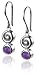 Sterling Silver Swirl Drop Earrings w/ Amethyst by Zina