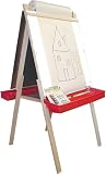 Beka 01020 Adjustable Easel, magnet board, chalkboard, wood trays