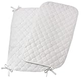 Quilted White Terry Cloth Sheet Saver - Set of 2