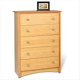 Maple Sonoma 5 Drawer Sonoma Chest