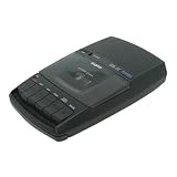 Standard Cassette Shoebox Recorder, 3-Digit Tape Counter, Black