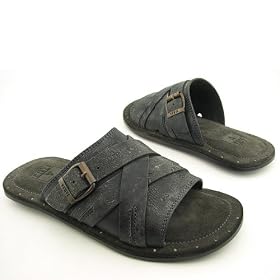 FRYE Lance Buckle Sandals Slides Black Mens by FRYE