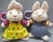 MAX & RUBY CLIP ONS Plush Rabbit Dolls KEYCHAINS by Gund