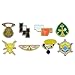 Pokemon Gym Badges: Gen 1 - 6 (Clear Coating, Iron) Bundle