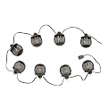 Mesh 8-Bulb String Lights - Bronze Finish with Amber Glass