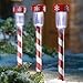 Prextex Christmas Solar Powered Pathway Lights (6 Pack) Powered By Sun Outdoor Stake Christmas Lights