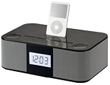 Muvid MC 9021 Lautsprecher-System fr Apple iPod / MP3 Player mit Uhrenradiofunktion schwarz