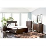 Kingman Panel Bedroom Set in Deep Brown Size: Full