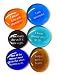Affirmation Glass Stones Set II, Set of 6