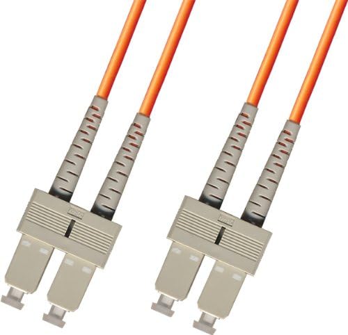 5M Multimode Duplex Fiber Optic Cable (50/125) - SC to SC