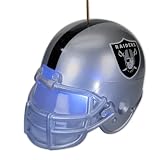 3" NFL Oakland Raiders LED Light-Up Football Hamlet Christmas Ornament