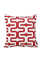 Bottega Tessile Cojín Con Relleno Extraíble (Blanco/Rojo)