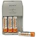 Sony Cycle Energy Power Charger with 4 2500 mAh AA Batteries