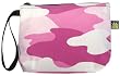 Pink Camo Makeup Pouch-Travel Clutch - Coin Purse Wristlet Make up Cosmetic Beauty Bag Best Unique Small Gifts for Women Woman Ladies Girls or College Students