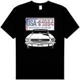 41TTldN2ehL._SL160_ Ford Mustang USA 1964 Classic Muscle Car T-shirt, Medium, Red