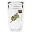 Martini Olives 12 oz Slimline Insulated Beverage Tumbler, Clear