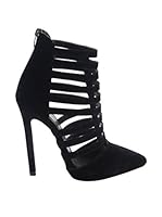 Shoe Botique 34 Zapatos Abotinados Tiras (Negro)