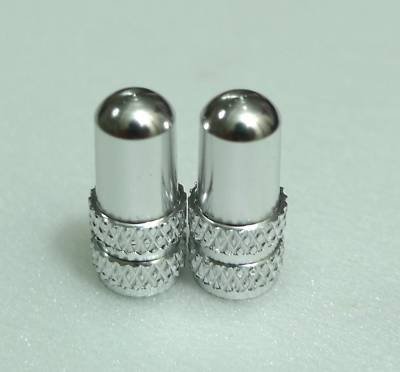 New Anodized Machined Aluminum Presta French Style Valve Cap Silver X2 On Sale