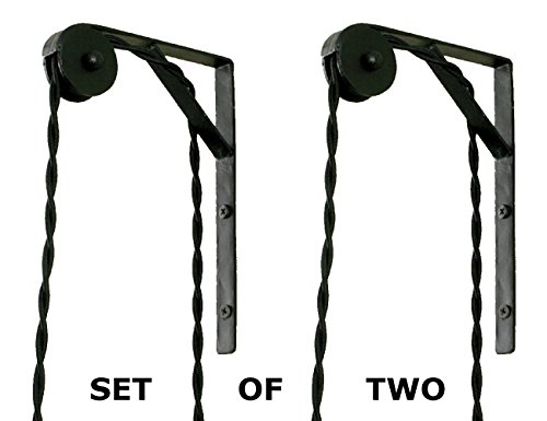 Wall mount bracket and pulley (set of 2) for hanging in…
