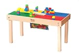 Duplo/Mega Compatible-32"x16"-MADE IN USA-Premium Quality Block Table with Solid Wood Leg