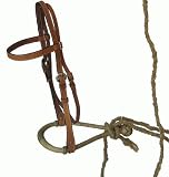 SHOWMAN Basket Stamp Bridle w/ Bosal Horse Hair Mecate