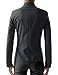 (NJK4) TheLees Mens Double Breasted Slim Fit Jacket Blazer DARKGRAY US XS(Tag size M)