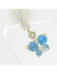 Kids 14K solid gold earrings fancy stud hoop huggie ball fashion dangle swa...
