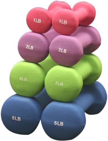 Da Vinci Pair of Neoprene Dumbbells with Non-Slip Grip, Choose Your Dumbbell Weight